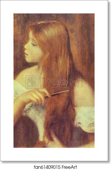 Free art print of Young Girl Combing Her Hair by Pierre-Auguste Renoir Free art print of Young Girl Combing Her Hair by Pierre-Auguste Renoir