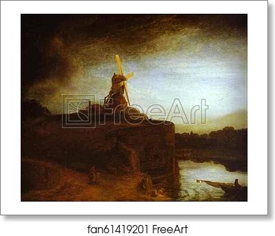 Free art print of The Mill by Rembrandt Harmenszoon Van Rijn Free art print of The Mill by Rembrandt Harmenszoon Van Rijn