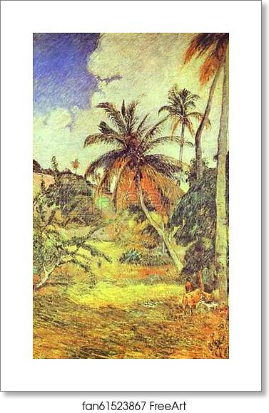 Free art print of Palm Trees on Martinique by Paul Gauguin Free art print of Palm Trees on Martinique by Paul Gauguin