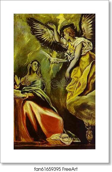 Free art print of The Annunciation by El Greco Free art print of The Annunciation by El Greco