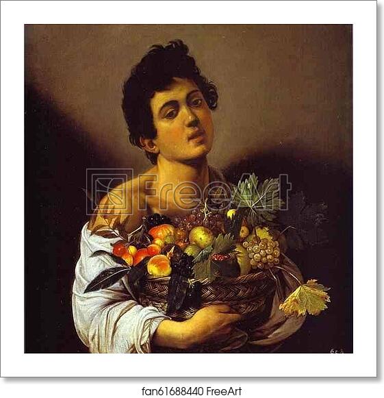 Free art print of Boy with a Basket of Fruit by Caravaggio Free art print of Boy with a Basket of Fruit by Caravaggio