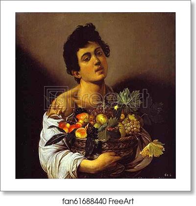 Free art print of Boy with a Basket of Fruit by Caravaggio