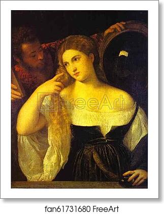 Free art print of A Woman at Her Toilet by Titian