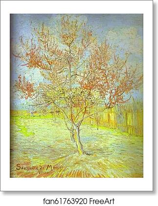 Free art print of Peach Tree in Bloom. (In memory of Mauve) by Vincent Van Gogh