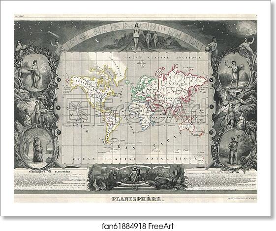 Free art print of Planisphere. by Victor Jules Levasseur Free art print of Planisphere. by Victor Jules Levasseur