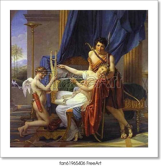 Free art print of Sappho and Phaon by Jacques-Louis David Free art print of Sappho and Phaon by Jacques-Louis David