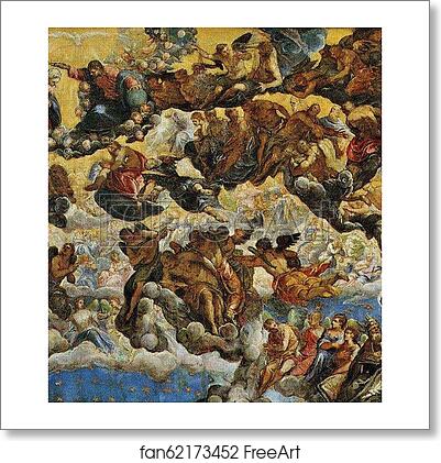 Free art print of Modello for Paradiso. Detail by Jacopo Robusti, Called Tintoretto
