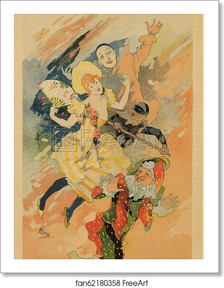 Free art print of Troisième panneau sans texte : "La Pantomime". by Jules Chéret Free art print of Troisième panneau sans texte : "La Pantomime". by Jules Chéret