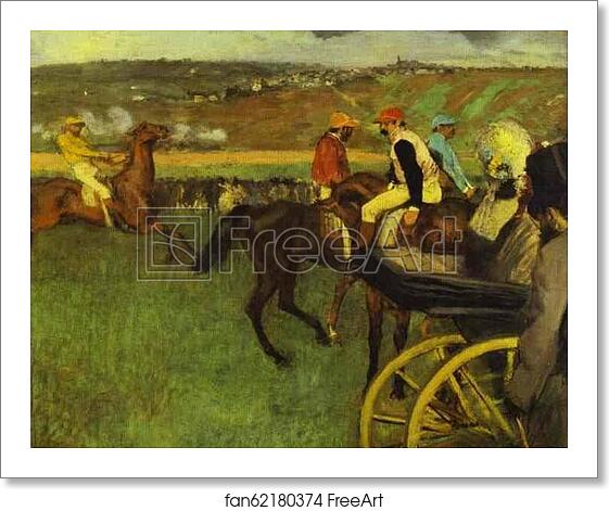 Free art print of At the Races, Amateur Jockeys by Edgar Degas Free art print of At the Races, Amateur Jockeys by Edgar Degas