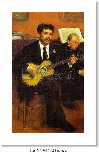 Free art print of Lorenzo Pagans and Auguste de Gas, the Artist's Father by Edgar Degas
