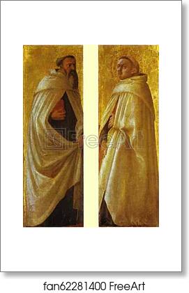 Free art print of Two Carmelite Saints. Panels from the Pisa Altar by Masaccio