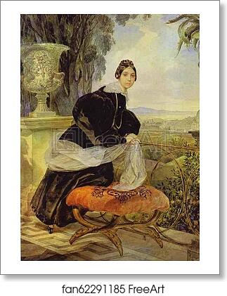 Free art print of Portrait of Princess Ye. P. Saltykova by Karl Brulloff