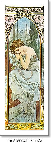 Free art print of Nocturnal Slumber by Alphonse Mucha