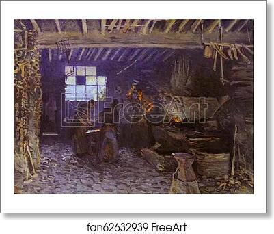 Free art print of The Forge at Marly-le-Roi (Yvelines) by Alfred Sisley