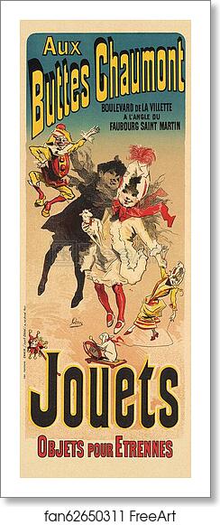 Free art print of Le Magasin "Aux Buttes Chaumont". by Jules Chéret