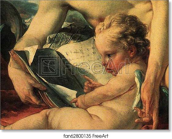 Free art print of The Education of Cupid. Detail by François Boucher