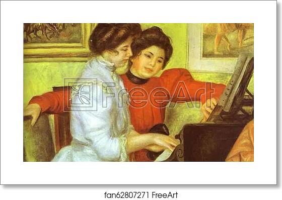 Free art print of Yvonne and Christine Lerolle Playing the Piano by Pierre-Auguste Renoir Free art print of Yvonne and Christine Lerolle Playing the Piano by Pierre-Auguste Renoir