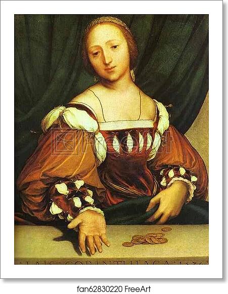 Free art print of Portrait of Lais Corinthiaca by Hans Holbein The Younger