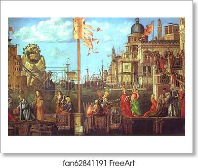 Free art print of The Legend of St. Ursula: The Meeting of the Betrothed and the Departure for the Pilgrimage. Detail by Vittore Carpaccio Free art print of The Legend of St. Ursula: The Meeting of the Betrothed and the Departure for the Pilgrimage. Detail by Vittore Carpaccio