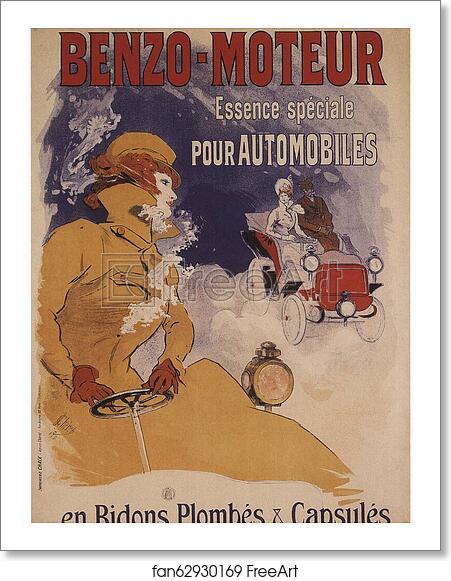 Free art print of Benzo-Moteur by Jules Chéret
