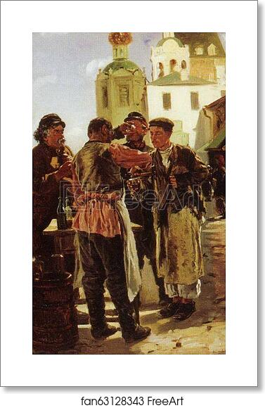 Free art print of Kvass Vendor. A study for the painting "Flea market in Moscow" by Vladimir Makovsky Free art print of Kvass Vendor. A study for the painting "Flea market in Moscow" by Vladimir Makovsky