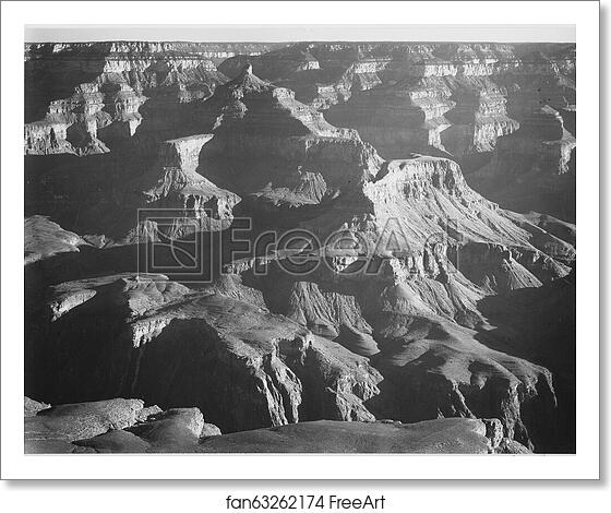 Free art print of Grand Canyon National Park. Arizona.  Photographs of National Parks and Monuments, compiled 1941 - 1942, documenting the period ca. 1933 - 1942. by Ansel Adams (1902-1984)