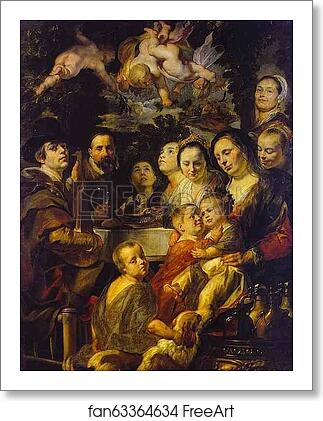 Free art print of Self-Portrait with Parents, Brothers, and Sisters by Jacob Jordaens