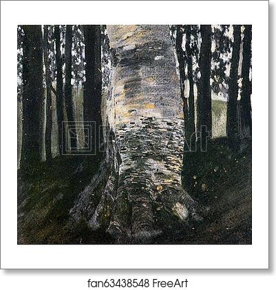 Free art print of Birch in a Forest by Gustav Klimt