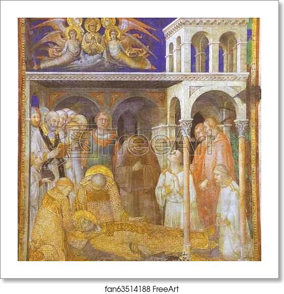Free art print of Death of St. Martin by Simone Martini
