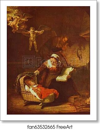Free art print of Holy Family by Rembrandt Harmenszoon Van Rijn