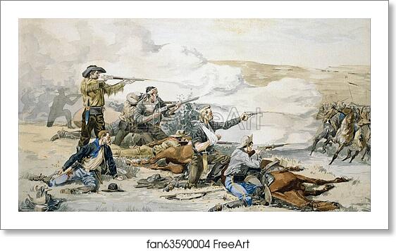 Free art print of Battle of Beecher's Island by Frederic Remington Free art print of Battle of Beecher's Island by Frederic Remington