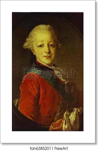 Free art print of Portrait of Emperor Paul I as a Child by Fedor Rokotov