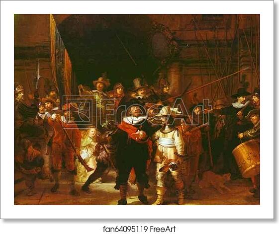 Free art print of The Night Watch (The Militia Company of Captain Frans Banning Cocq and of Lieutenant Willem van Ruytenburgh) by Rembrandt Harmenszoon Van Rijn Free art print of The Night Watch (The Militia Company of Captain Frans Banning Cocq and of Lieutenant Willem van Ruytenburgh) by Rembrandt Harmenszoon Van Rijn