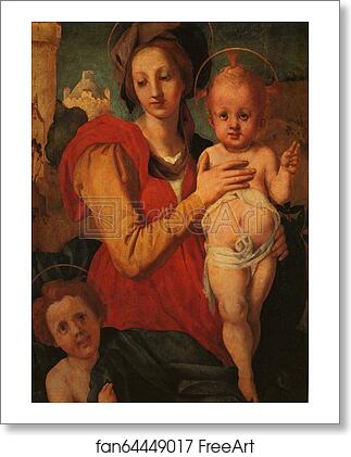 Free art print of Madonna and Child with the Young St. John by Jacopo Carrucci, Known As Pontormo