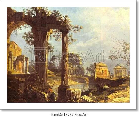 Free art print of Capriccio: View with Ruins by Giovanni Antonio Canale, Called Canaletto Free art print of Capriccio: View with Ruins by Giovanni Antonio Canale, Called Canaletto