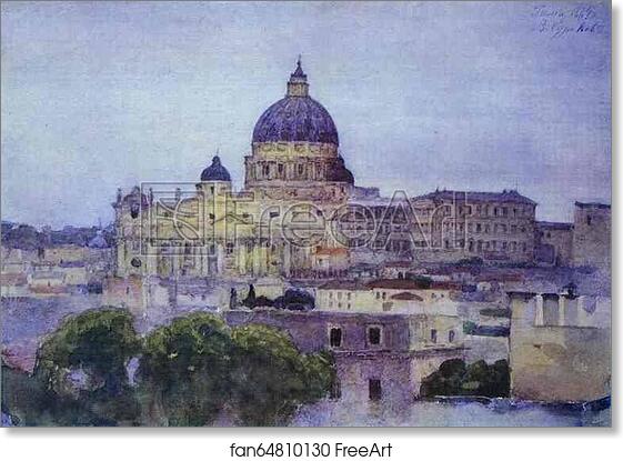 Free art print of St. Peter's Cathedral in Rome by Vasily Surikov