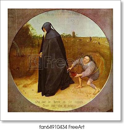 Free art print of The Misanthrope by Pieter Bruegel The Elder