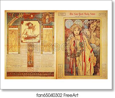 Free art print of The New York Daily News by Alphonse Mucha Free art print of The New York Daily News by Alphonse Mucha
