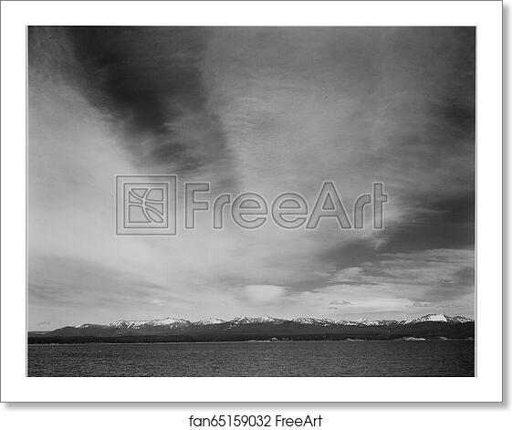 Free art print of Wider strip of mountains, "Yellowstone Lake, Yellowstone National Park," Wyoming. Photographs of National Parks and Monuments, compiled 1941 - 1942, documenting the period ca. 1933 - 1942. by Ansel Adams (1902-1984) Free art print of Wider strip of mountains, "Yellowstone Lake, Yellowstone National Park," Wyoming. Photographs of National Parks and Monuments, compiled 1941 - 1942, documenting the period ca. 1933 - 1942. by Ansel Adams (1902-1984)