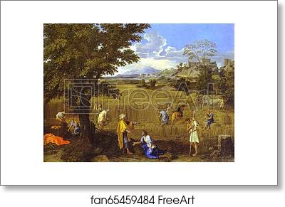 Free art print of Summer. Ruth and Boaz by Nicolas Poussin