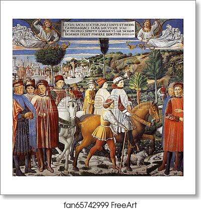 Free art print of St. Augustine Departing for Milan by Benozzo Gozzoli