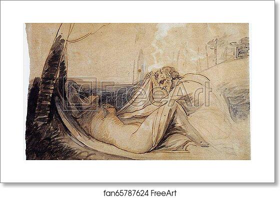 Free art print of Satyr and Sleeping Nymph by George Romney Free art print of Satyr and Sleeping Nymph by George Romney