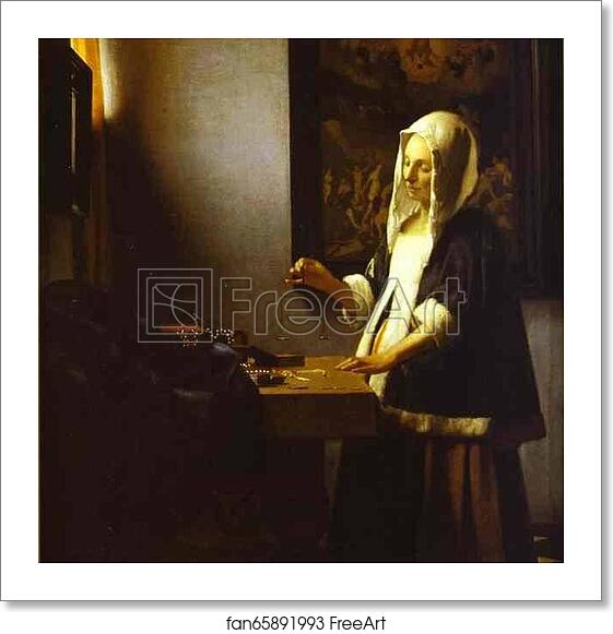 Free art print of Woman Weighing Pearls by Jan Vermeer Free art print of Woman Weighing Pearls by Jan Vermeer