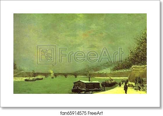 Free art print of The Seine at the Pont d'Iena, Snowy Weather by Paul Gauguin Free art print of The Seine at the Pont d'Iena, Snowy Weather by Paul Gauguin