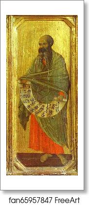 Free art print of Maestà (front, predella) The Prophet Malachi by Duccio Di Buoninsegna Free art print of Maestà (front, predella) The Prophet Malachi by Duccio Di Buoninsegna
