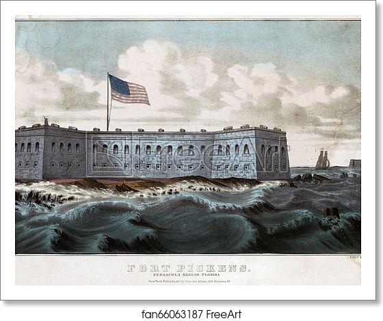 Free art print of Fort Pickens: Pensacola Harbor, Florida. Print shows Fort McRee on the right by Currier & Ives Free art print of Fort Pickens: Pensacola Harbor, Florida. Print shows Fort McRee on the right by Currier & Ives