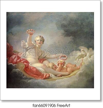 Free art print of Venus and Cupid (also called Day) by Jean-Honoré Fragonard