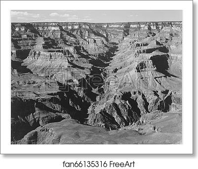 Free art print of Lighter shadows, "Grand Canyon National Park," Arizona. Photographs of National Parks and Monuments, compiled 1941 - 1942, documenting the period ca. 1933 - 1942. by Ansel Adams (1902-1984) Free art print of Lighter shadows, "Grand Canyon National Park," Arizona. Photographs of National Parks and Monuments, compiled 1941 - 1942, documenting the period ca. 1933 - 1942. by Ansel Adams (1902-1984)