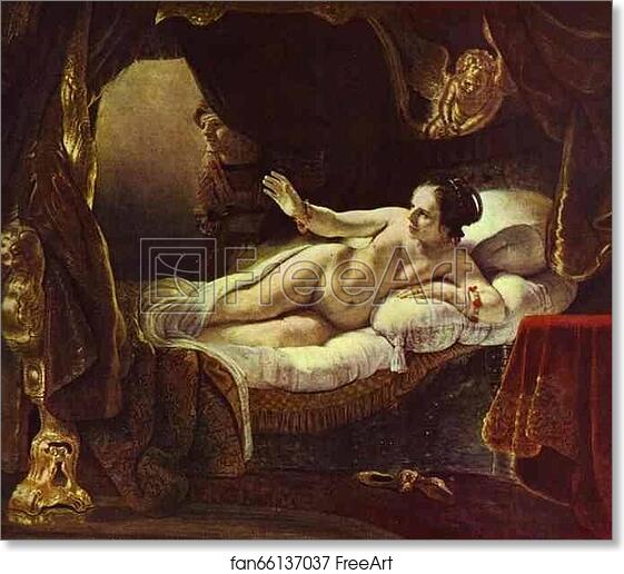 Free art print of Danae by Rembrandt Harmenszoon Van Rijn