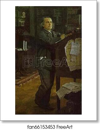 Free art print of Portrait of the Composer Alexander Serov by Valentin Serov
